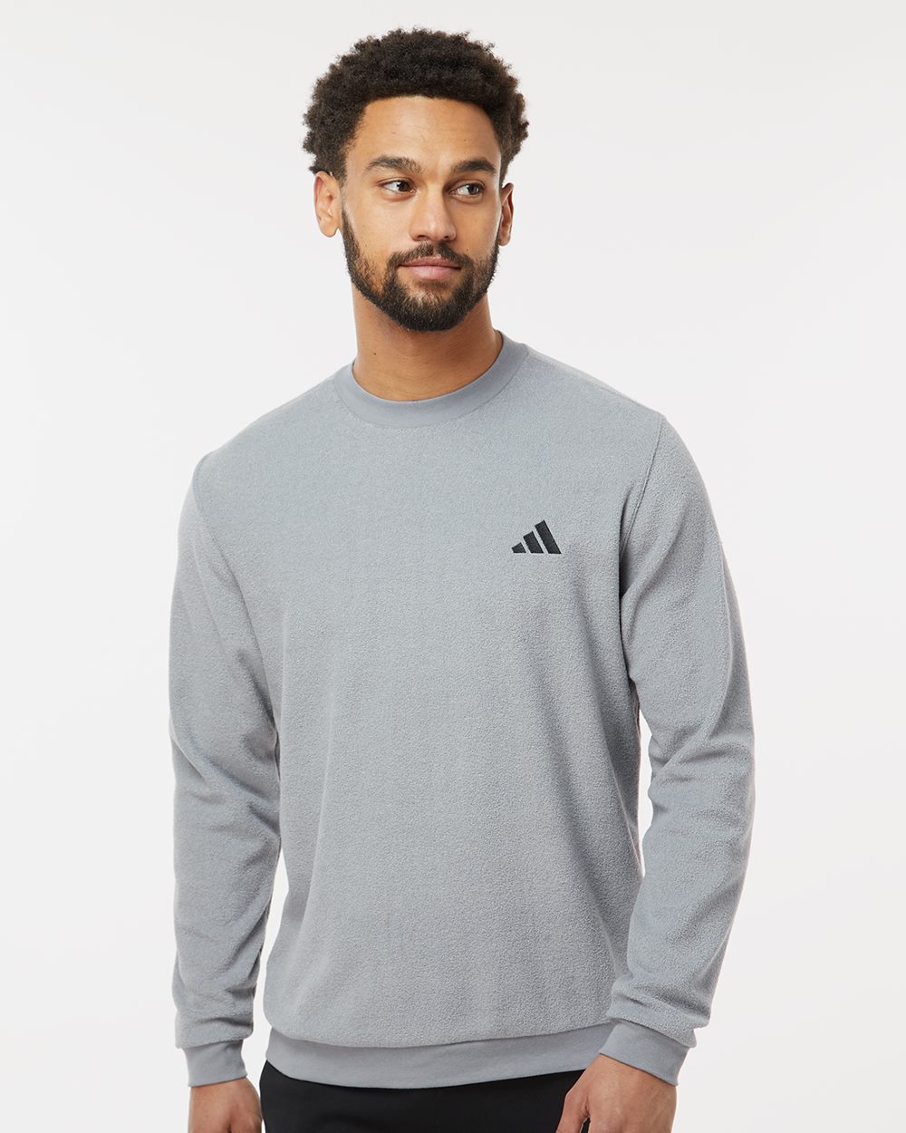 Adidas Men's Terry Loop Crewneck Sweatshirt A586 – Northern Blanks USA