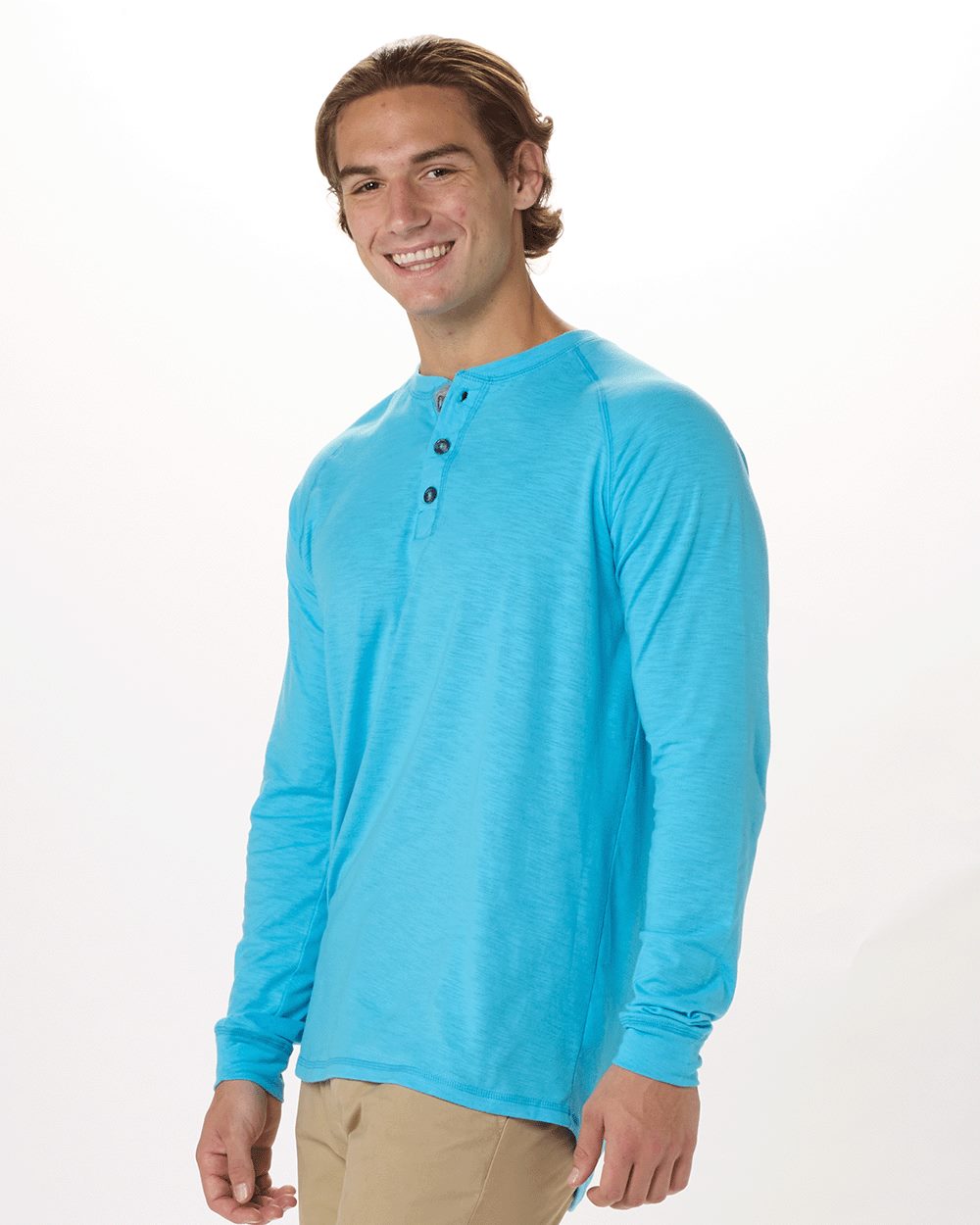 Boxercraft Unisex Henley Long Sleeve T-Shirt BM3101