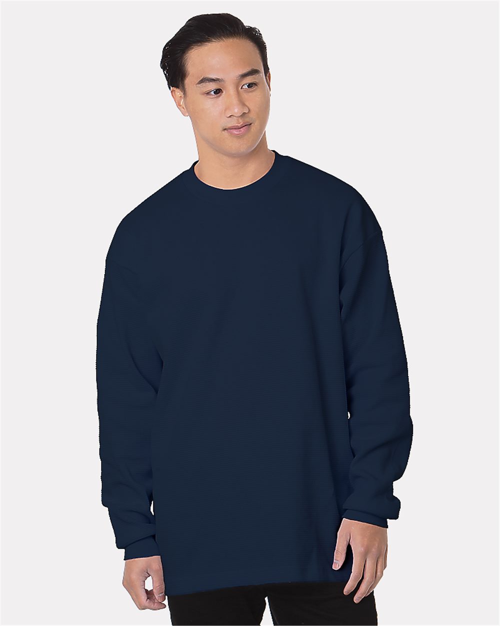 Bayside Men's USA-Made Heavyweight Waffle Knit Thermal 8205