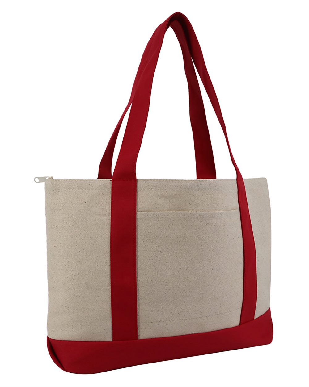 Liberty Bags Large Zippered Cotton Canvas Tote 8862