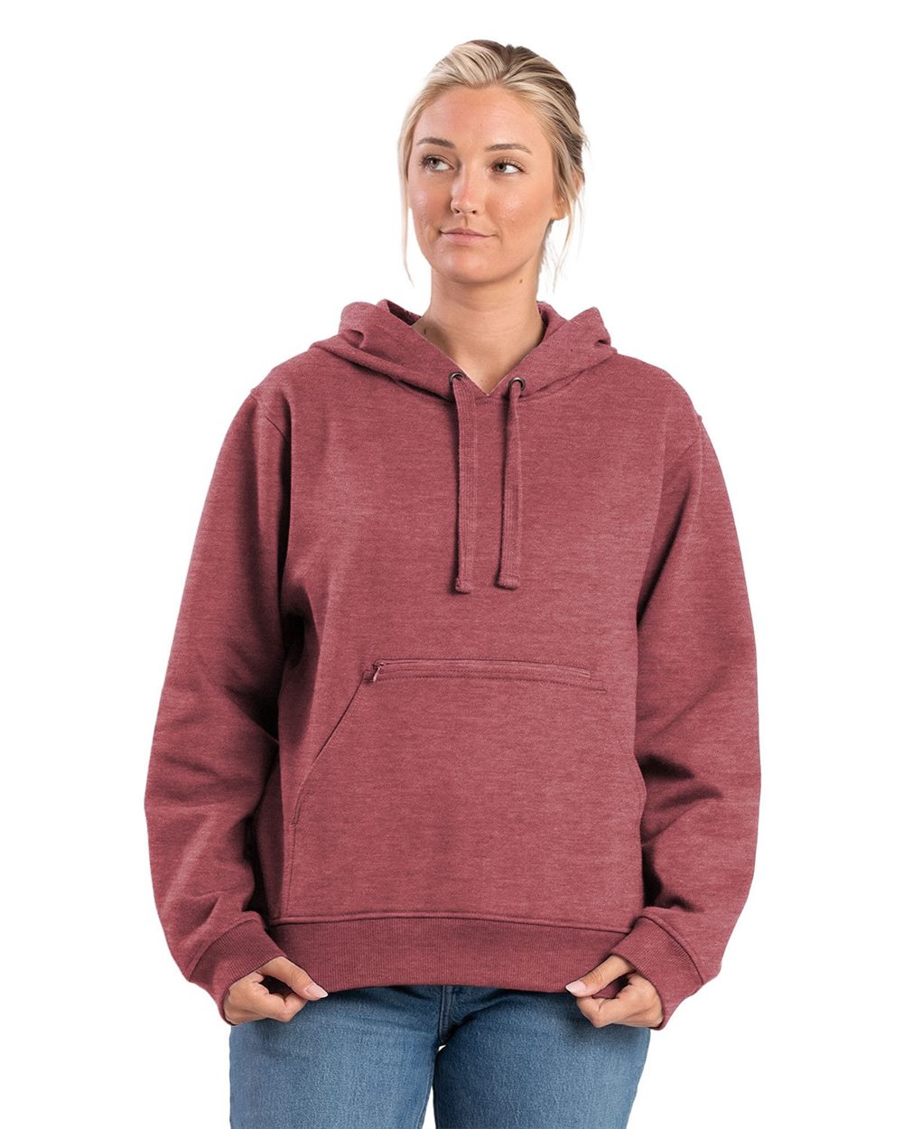 Berne Apparel Women's Heritage Zippered Pocket Hooded Sweatshirt WSP418