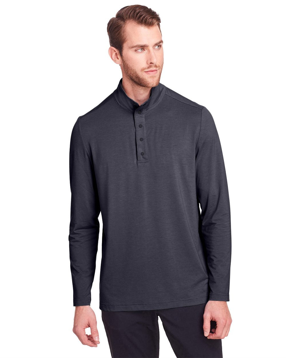 North End Men's JAQ Stretch Performance Snap-Neck Pullover NE400