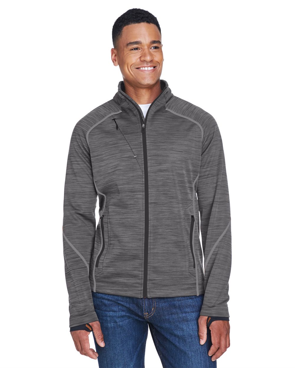 North End Men's Flux Mélange Bonded Fleece Jacket 88697