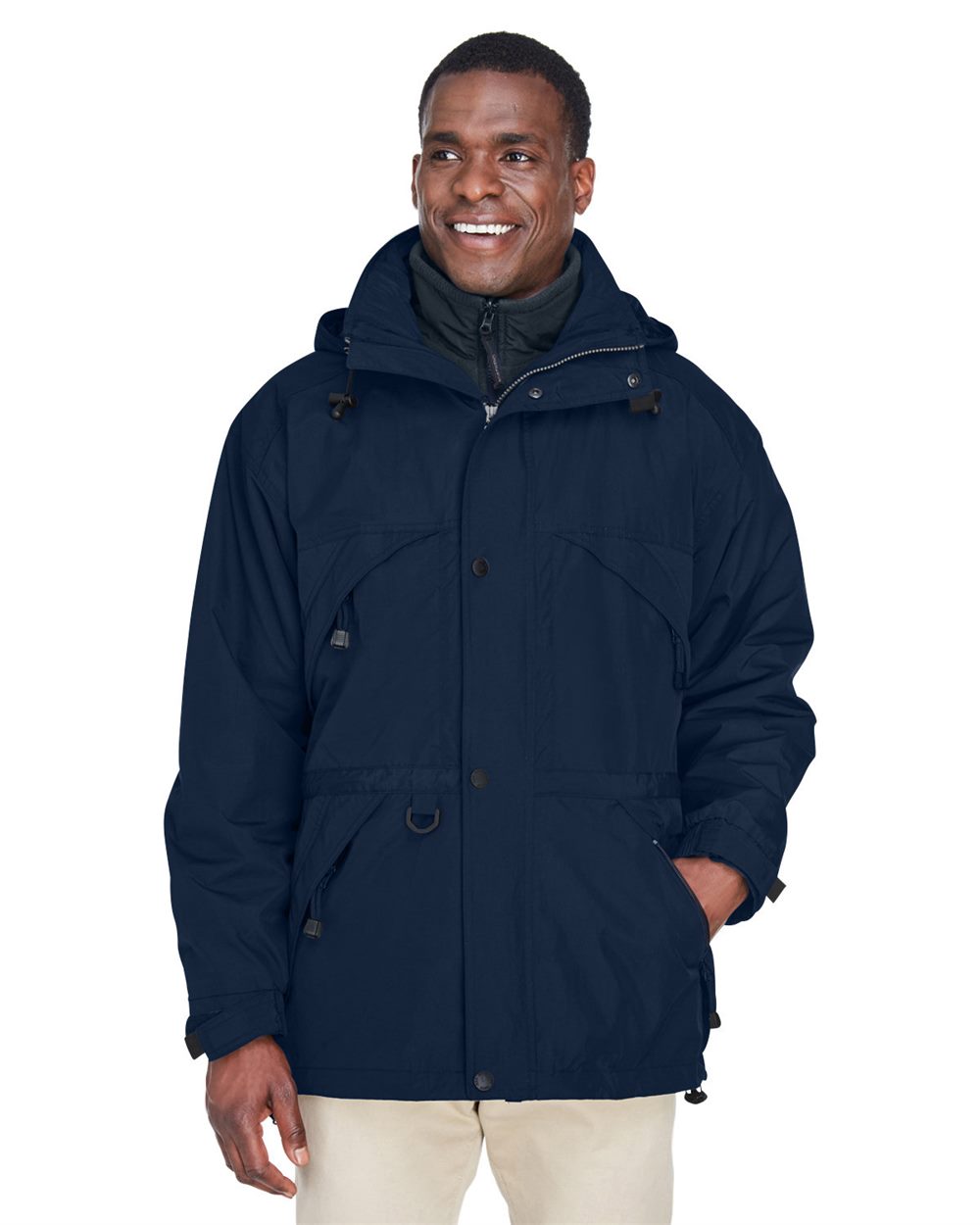 North End Men's 3-in-1 Parka with Dobby Trim 88007