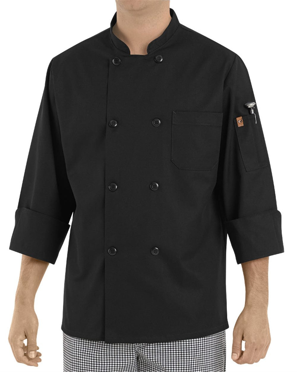 Chef Designs Black Traditional Chef Coat KT76