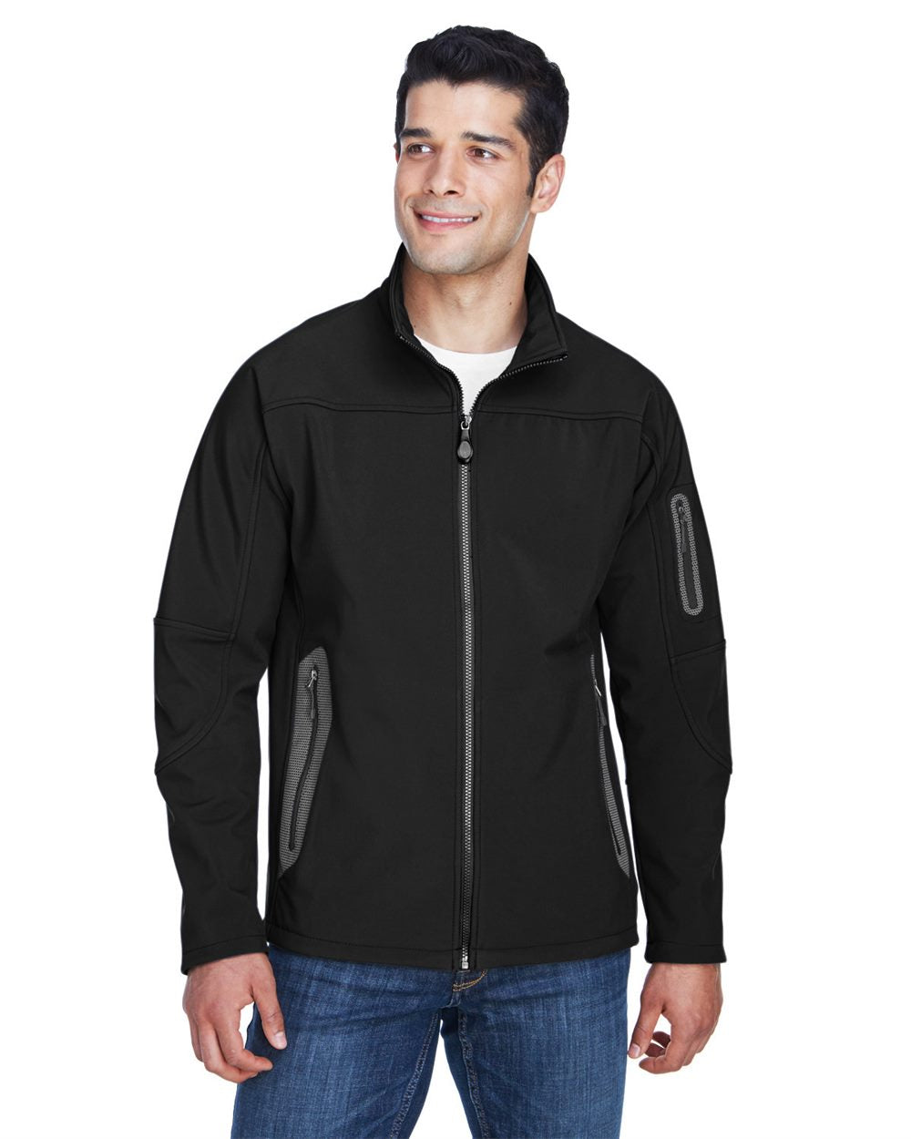 North End Men's Three Layer Fleece Bonded Shell Technical Jacket 88138
