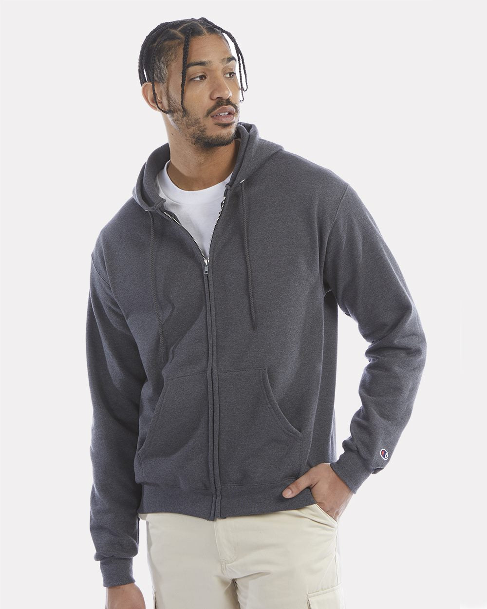 Champion Unisex Powerblend® Full-Zip Hooded Sweatshirt S800