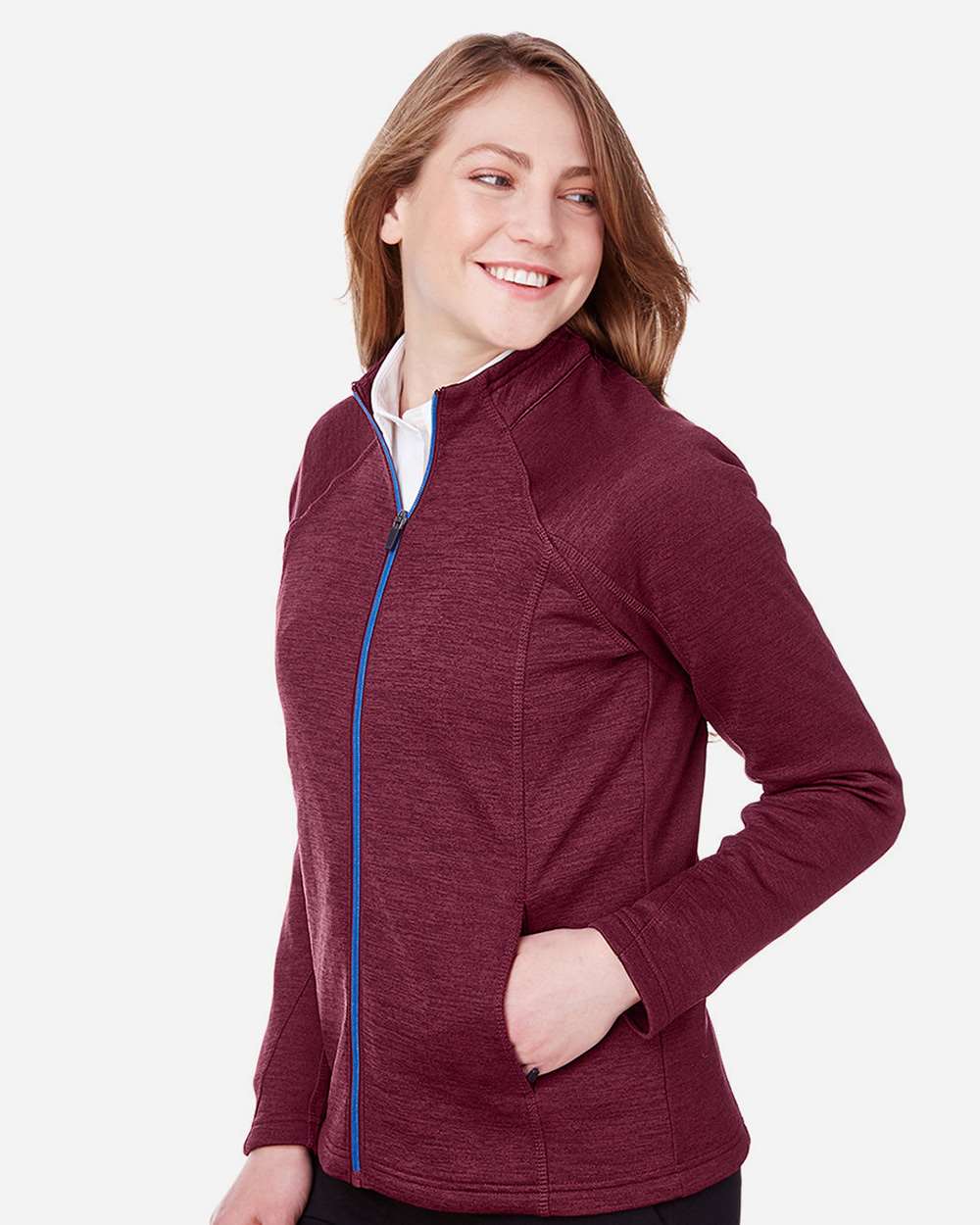 #colormdl_Burgundy Heather/ Olympic Blue