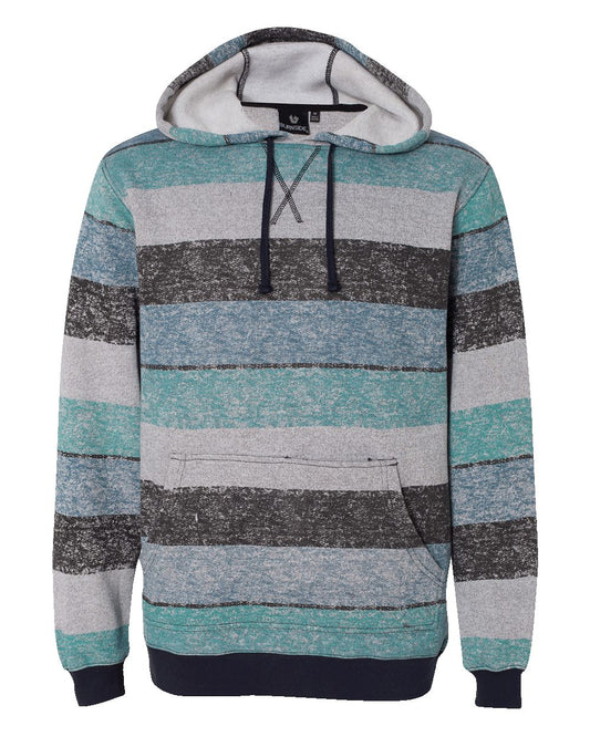 Burnside Men's Printed Stripes Fleece Sweatshirt 8603