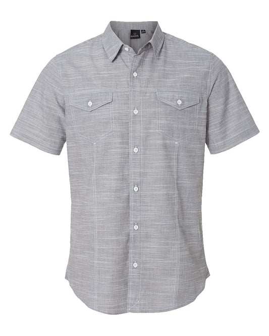Burnside Men's Textured Solid Short Sleeve Shirt 9247