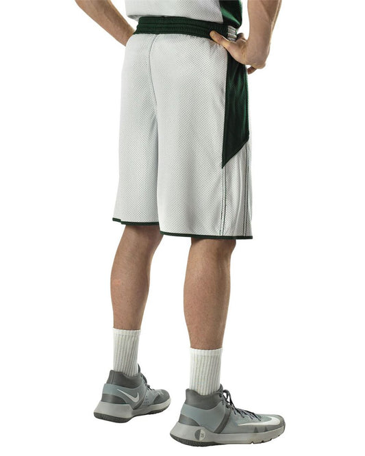 Alleson Athletic Men's Single Ply Reversible Basketball Shorts 589PSP