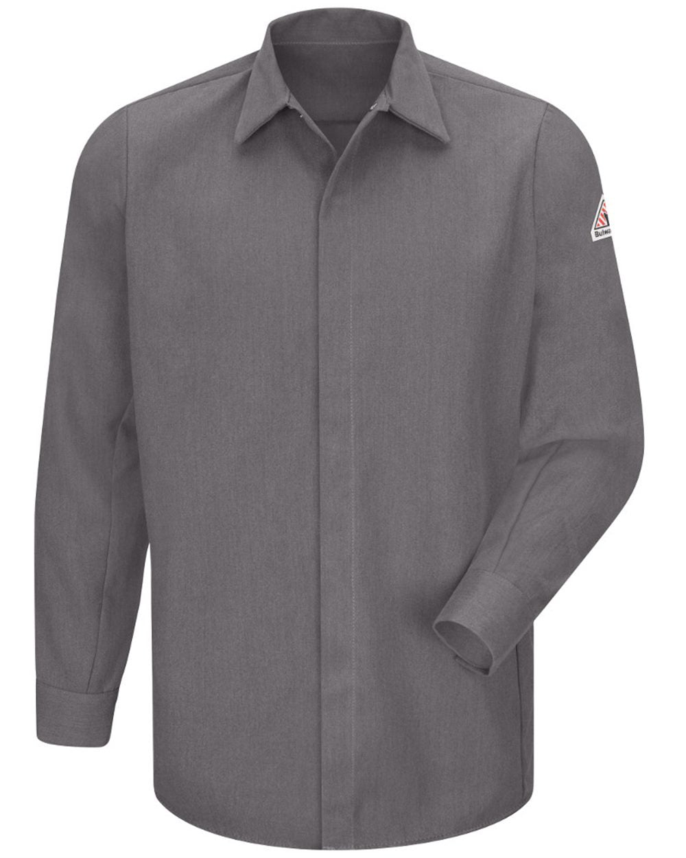 Bulwark Men's Concealed-Gripper Pocketless Long Sleeve Shirt - CoolTouch® 2 SMS2