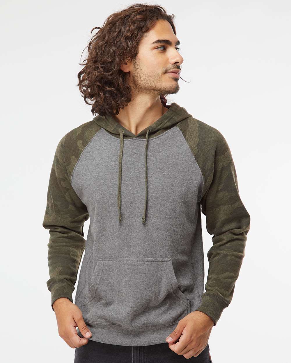 #colormdl_Nickel Heather/ Forest Camo