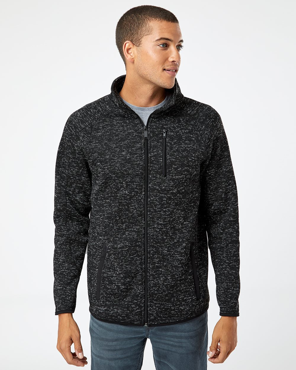 Burnside Men's Sweater Knit Jacket 3901