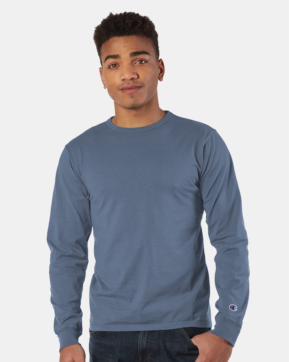 Champion Garment-Dyed Long Sleeve T-Shirt CD200