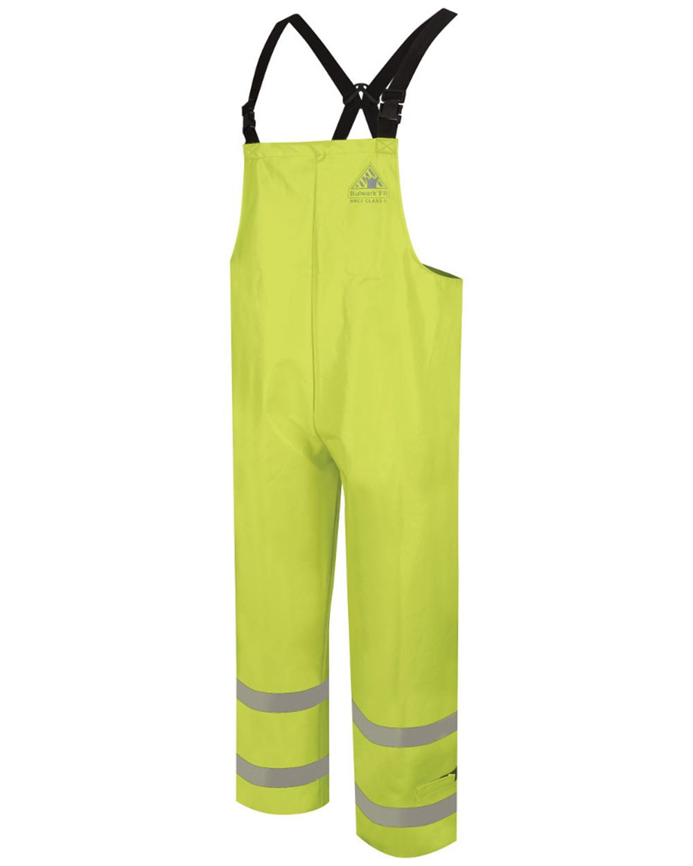 Bulwark Men's Hi-Visibility Flame-Resitant Rain Bib Overall - 13 oz. BXN6