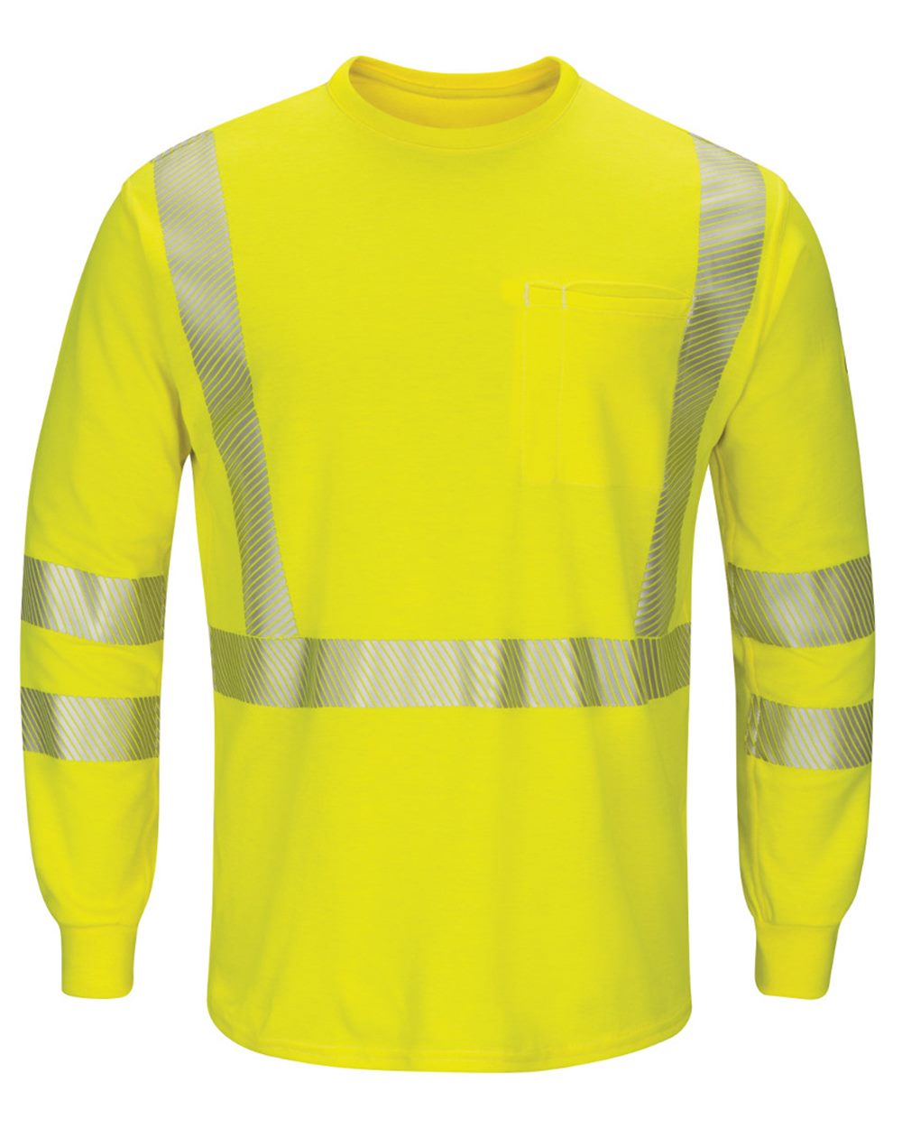 Bulwark Hi-Visibility Lightweight Long Sleeve T-Shirt - Tall Sizes SMK8T