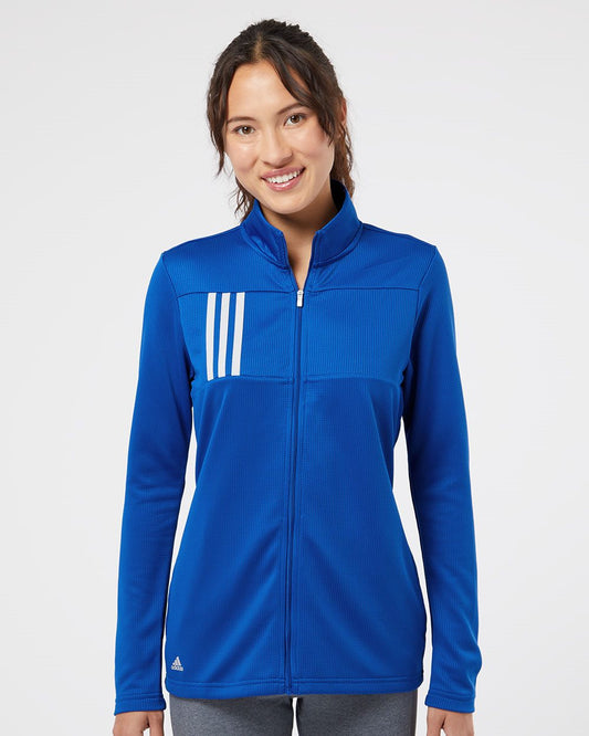 Adidas Women's 3-Stripe Double Knit Full-Zip A483