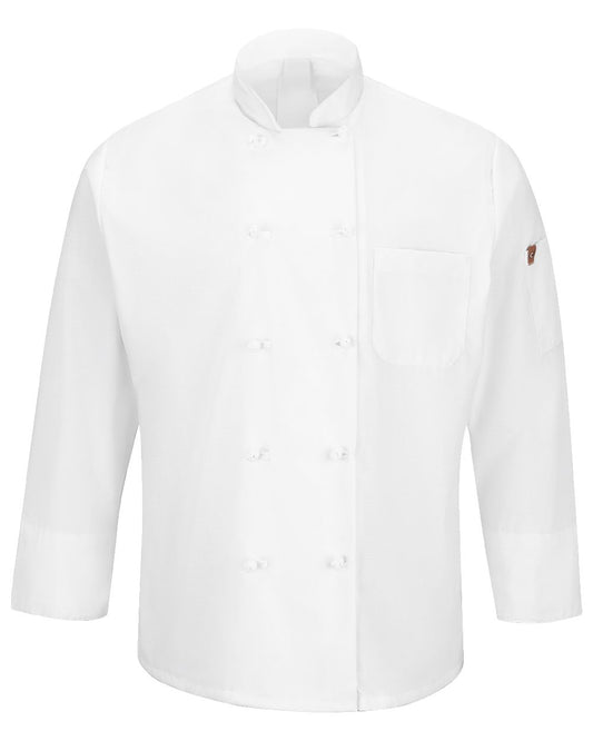 Chef Designs Mimix™ Ten Knot Button Chef Coat with OilBlok 044X