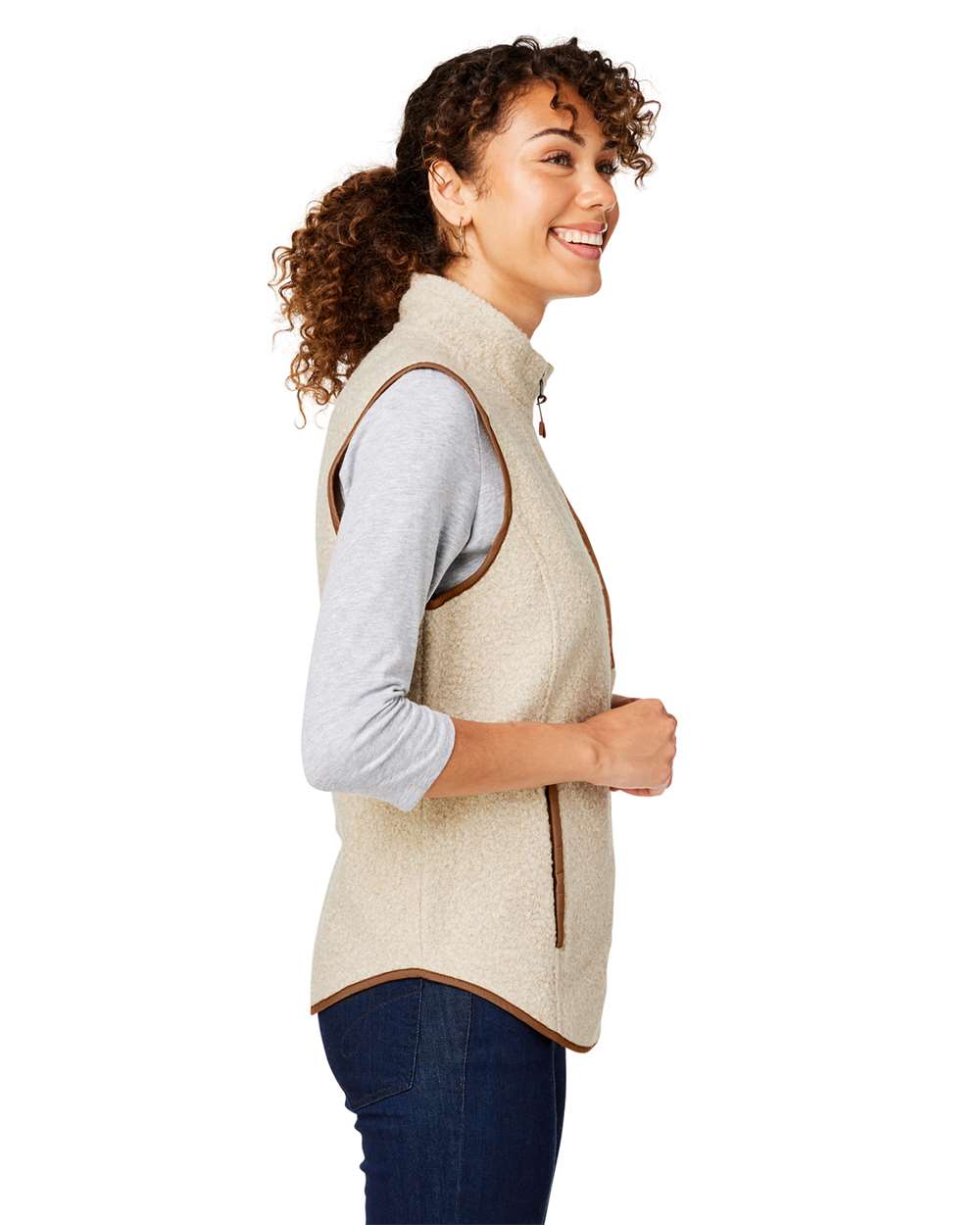 #colormdl_Oatmeal Heather/ Teak