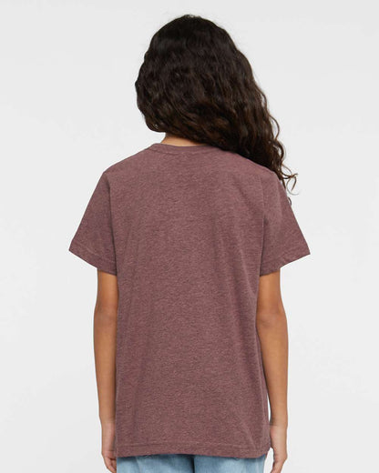 LAT Youth Fine Jersey Tee 6101 #colormdl_Sangria Blackout
