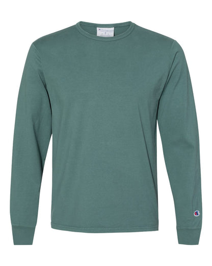 Champion Garment-Dyed Long Sleeve T-Shirt CD200 #color_Cactus