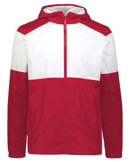 Holloway Men's SeriesX Hooded Jacket 229528 #color_Scarlet/ White