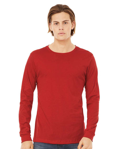 BELLA + CANVAS Jersey Long Sleeve Tee 3501 #colormdl_Red