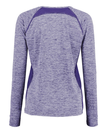Holloway Women's Electrify CoolCore® Long Sleeve V-Neck T-Shirt 222770 #color_Purple Heather
