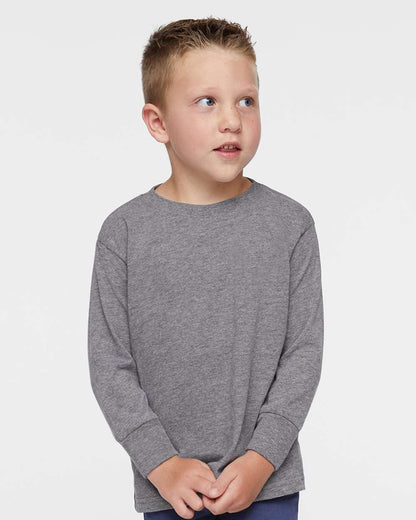 Rabbit Skins Toddler Fine Jersey Long Sleeve Tee 3302 #colormdl_Granite Heather