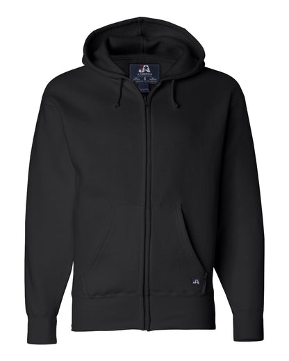 J. America Men's Premium Full-Zip Hooded Sweatshirt 8821 #color_Black