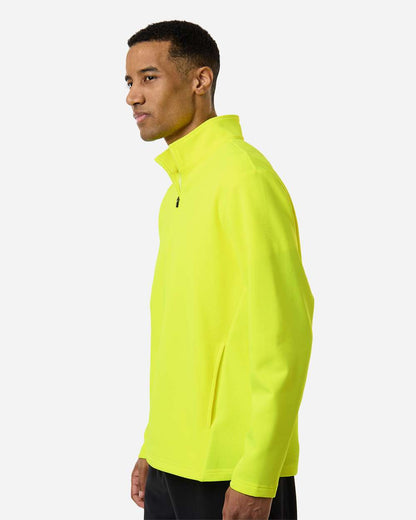 Team 365 Unisex Squad Cadet Quarter-Zip Tech Fleece Pullover TT401 #colormdl_Safety Yellow