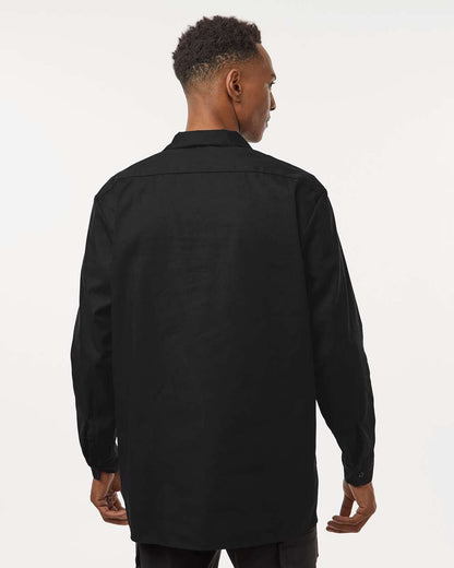 Dickies Men's Tall Industrial Long Sleeve Work Shirt L535T #colormdl_Black