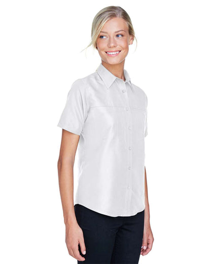 Harriton Women's Key West Short Sleeve Performance Staff Shirt M580W #colormdl_White