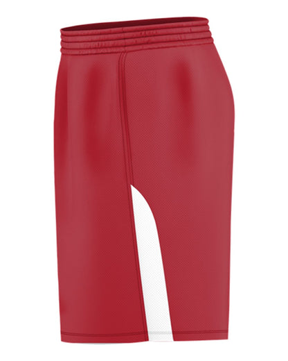 Alleson Athletic Youth Blank Game Shorts A205BY #color_Red/ White