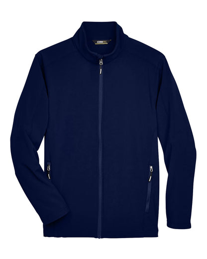CORE365 Men's Cruise Two-Layer Fleece Bonded Soft Shell Jacket 88184 #color_Classic Navy