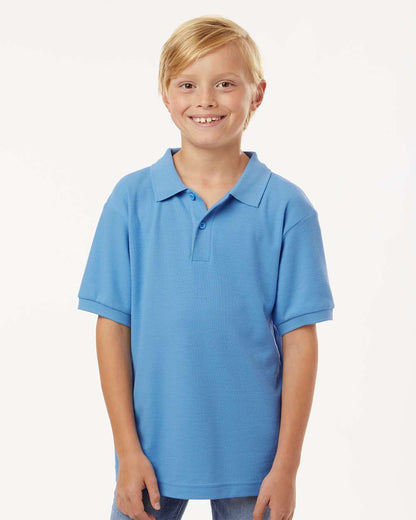 AllPro Youth Pique Polo 62800Y #colormdl_Carolina Blue