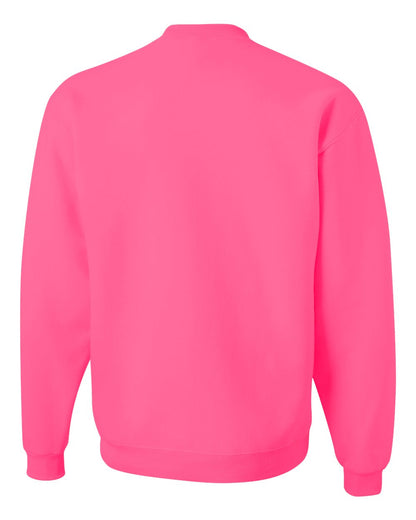 JERZEES Unisex NuBlend® Crewneck Sweatshirt 562MR #color_Neon Pink