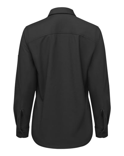 Red Kap Women's Cooling Long Sleeve Work Shirt TSW3 #color_Black