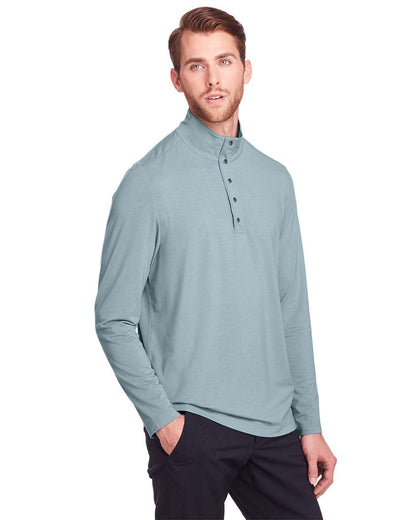 North End Men's JAQ Stretch Performance Snap-Neck Pullover NE400 #colormdl_Opal Blue