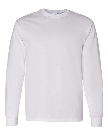 Gildan Unisex Heavy Cotton™ Long Sleeve T-Shirt 5400 #color_White