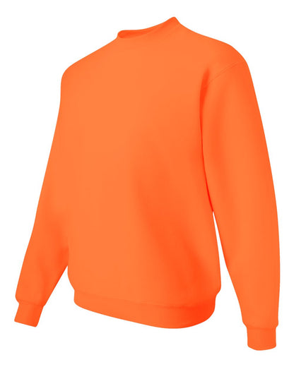 JERZEES Unisex Super Sweats NuBlend® Crewneck Sweatshirt 4662MR #color_Safety Orange