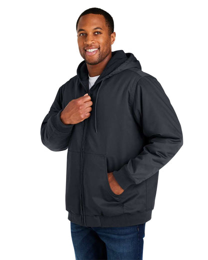 Harriton Unisex ClimaBloc® Heavyweight Hooded Full-Zip Jacket M722 #colormdl_Dark Charcoal