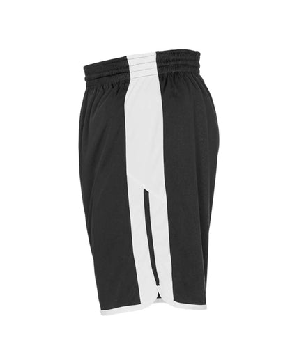 Alleson Athletic Youth Crossover Reversible Shorts 590PSPY #color_Black/ White