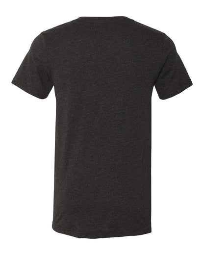 BELLA + CANVAS Unisex Heather CVC V-Neck Tee 3005CVC #color_Black Heather