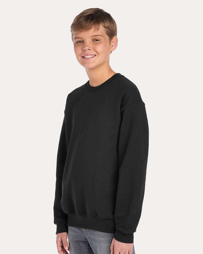 JERZEES Youth NuBlend® Crewneck Sweatshirt 562BR #colormdl_Black