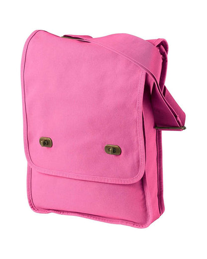 Authentic Pigment Pigment -Dyed Canvas Field Bag 1902 #color_Flamingo