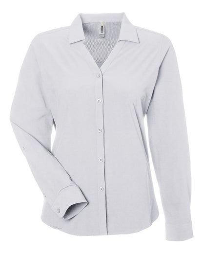 CORE365 Women's Ultra UVP® Marina Shirt CE510LW #color_Platinum