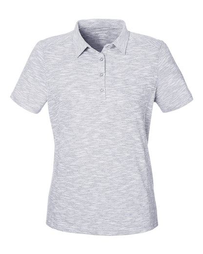 North End Women's Eclipse Jacquard Polo NE115W #color_Platinum Heather