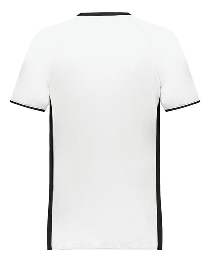 Augusta Sportswear Cutter V-Neck Jersey 6907 #color_White/ Black